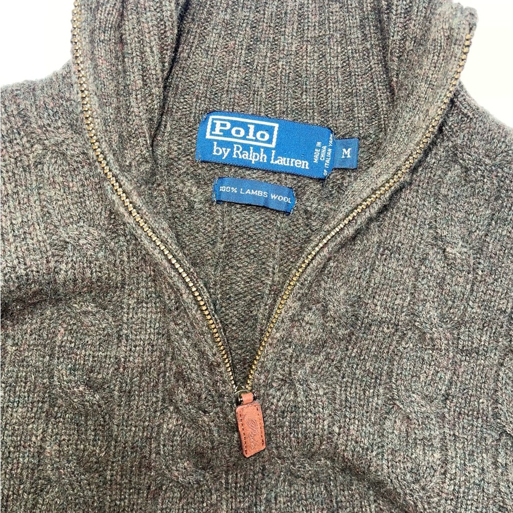 Polo by Ralph Lauren Men's Gray Zip-Up Sweater